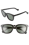 Moncler Ml0118 01r Sunglasses Black In Shiny Black/ Green