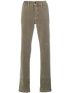 Massimo Alba Textured Slim-fit Trousers In Brown