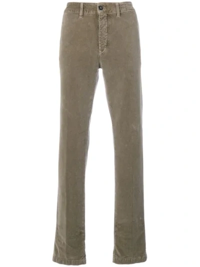 Massimo Alba Textured Slim-fit Trousers In Brown