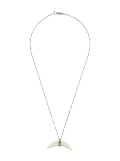 Isabel Marant Cap Silver-tone And Bone Necklace In Beige