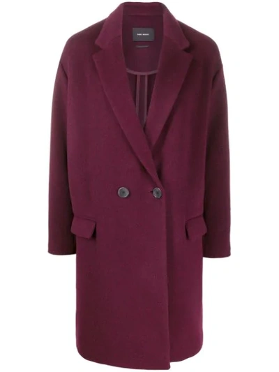 Isabel Marant Filipo Oversized Double-breasted Wool-blend Felt Coat In Red