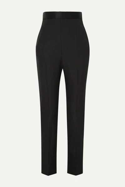 Haider Ackermann Grain De Poudre Wool Slim-leg Pants In Black