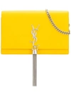 Saint Laurent Kate Chain Wallet In Yellow
