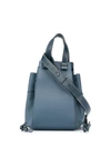 Loewe Hammock Medium Soft Grained Shoulder Bag In Blue