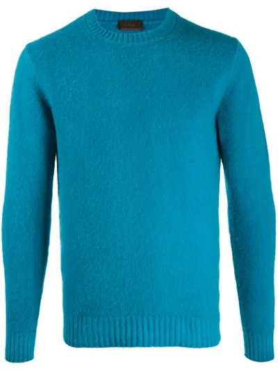Altea Knitted Wool Jumper In Blue
