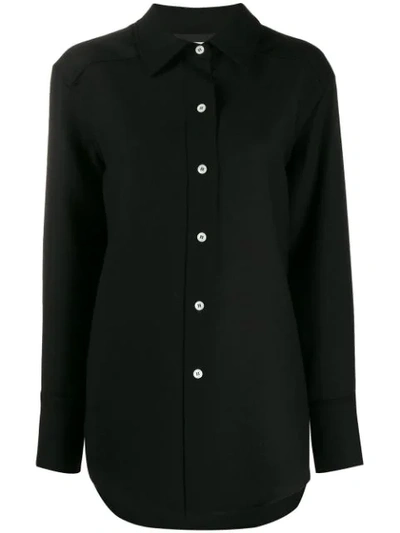 Courrèges Plain Oversized Shirt In Black