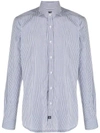 Fay Striped Pattern Shirt In Blue