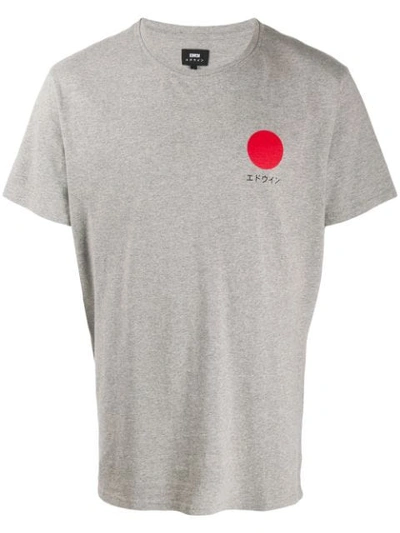 Edwin Short Sleeved Cotton T-shirt In Grey