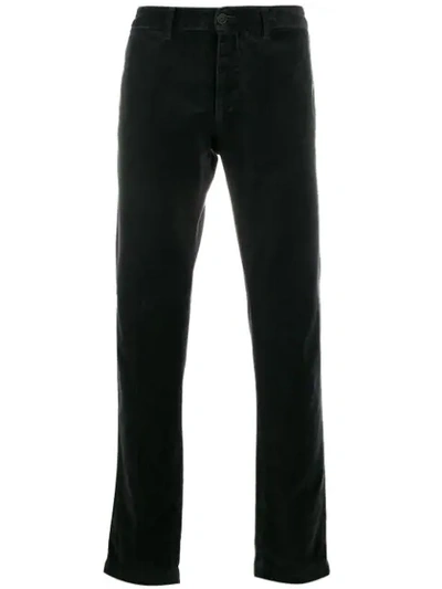 Massimo Alba Straight-leg Velvet Trousers In Black