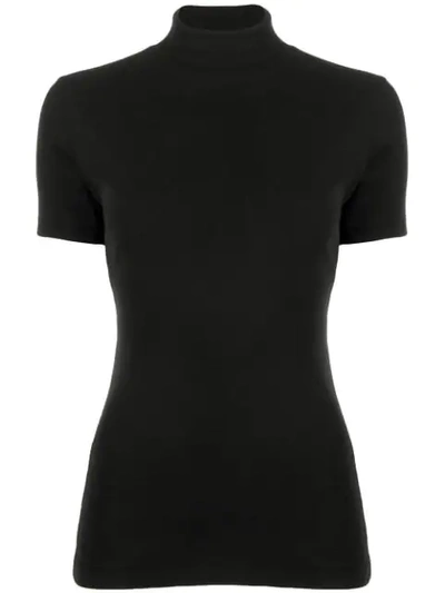 Yohji Yamamoto Roll Neck Top In Black