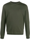 Prada Ribbed Crew Neck Jumper In Green