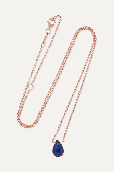 Anita Ko 18-karat Rose Gold Sapphire Necklace