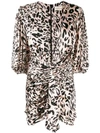 Alexandre Vauthier Leopard-print Dress In Pink