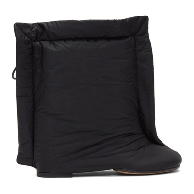 Mm6 Maison Margiela Mid-calf Rectangle Boots In T8013 Black