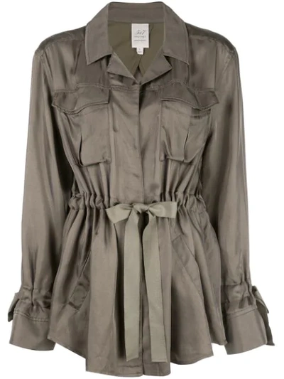 Cinq À Sept Twill Trench Coat In Green