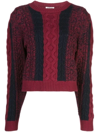 Jason Wu Cable Knit Jumper In Purple