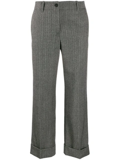Alberto Biani Tailored Cropped Trousers In Grey