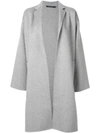Sofie D'hoore Oversized Open Front Coat In Grey Melange