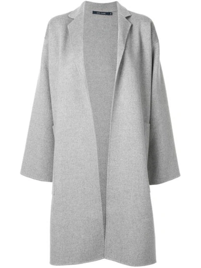 Sofie D'hoore Oversized Open Front Coat In Grey Melange