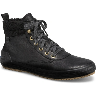 Keds Scout Boot Splash Leather W/ Thinsulate™ In Black
