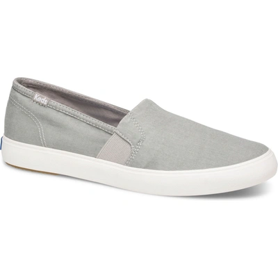Keds Clipper Washed Solids In Lt Gray