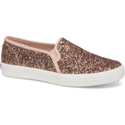 Keds X Kate Spade New York Double Decker Glitter In Rose Pink