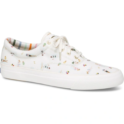 Keds X Rifle Paper Co. Anchor Sun Girls In Cream Multi