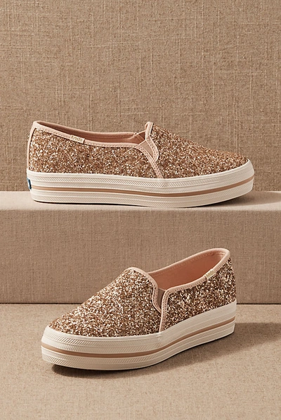 Keds X Kate Spade New York Triple Decker In Rose Gold