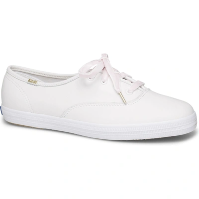 Keds Champion Leather Faux Shearling In White