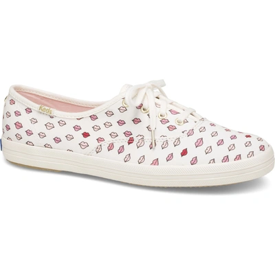 Keds X Kate Spade New York Champion In White Lips