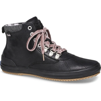 Keds Scout Water-resistant Leather Boot W/ Thinsulate™ In Black