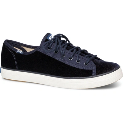 Keds Kickstart Velvet In Navy Gold Sparkle