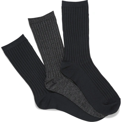 Keds 3 Pk Boot Socks In Black