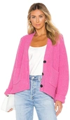 A.l.c Cleveland Cable Knit Cardigan In Bubblegum