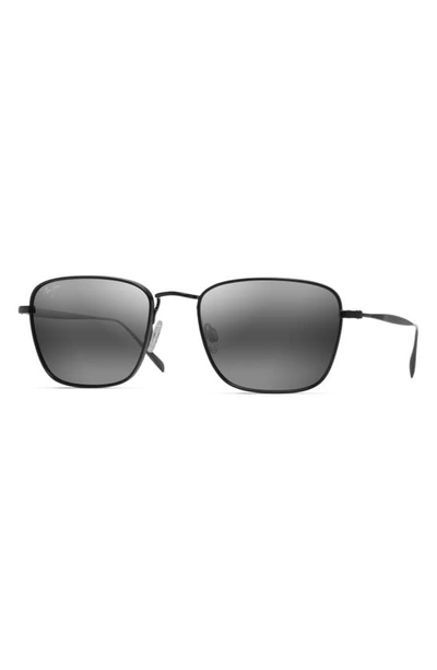 Maui Jim Men's Spinnaker Polarized Lightweight Titanium Sunglasses In Matte Black