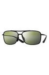 Maui Jim Men's Kaupo Gap Polarized Double-bridge Nylon Sunglasses In Matte Black