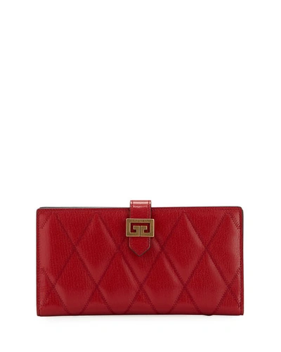 Givenchy Gv3 Long Bi-fold Wallet In Red