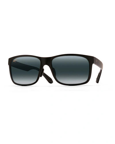 Maui Jim Men's Red Sands Polarized Nylon Sunglasses In Black