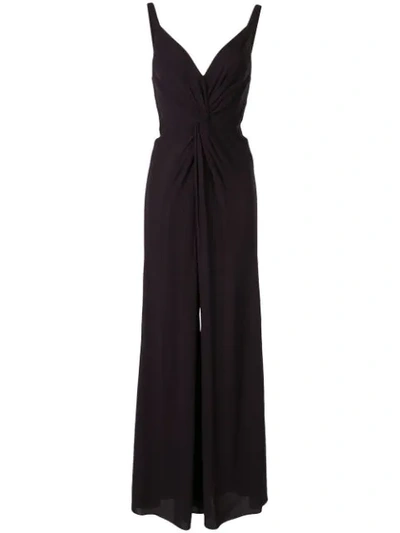 Ginger & Smart Orphic Twisted-front Jumpsuit In Black
