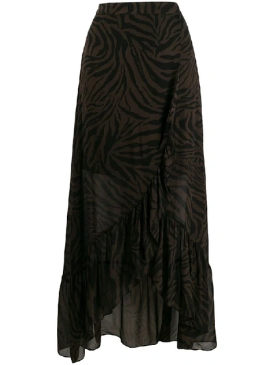 Ba&sh Ba & Sh Salvi Zebra Print Maxi Skirt In Brown