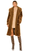 Stine Goya Happy Faux Fur Jacket In Golden Brown