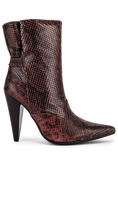Jeffrey Campbell Spliced Boot In Pink Black Snake