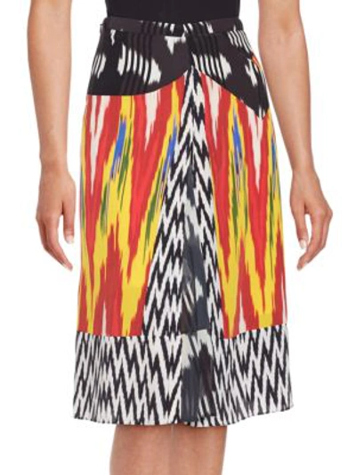 Altuzarra Printed Banded Waist Skirt In Multi