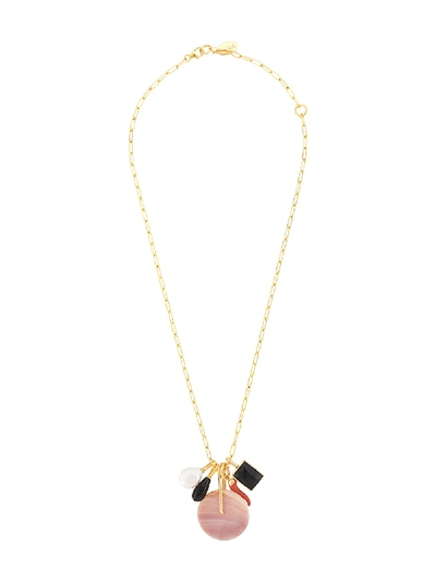 Lizzie Fortunato Charm City Pendant Necklace In Gold ,multicolour
