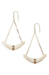 Isabel Marant Boucle D'oreille Horn Earrings In Ecru