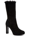 Calvin Klein Pebbles Faux Shearling Lined Boot In Black