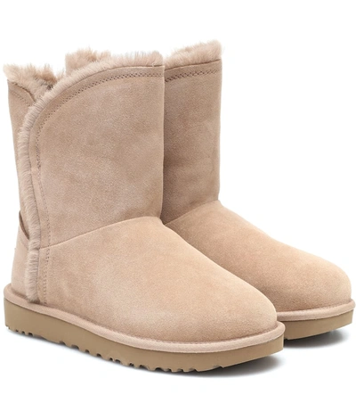 Ugg Classic Short Suede Ankle Boots In Pink