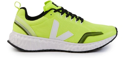 Veja Condor Rubber-trimmed Mesh Running Sneakers In Jaune Fluo White