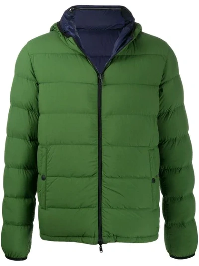 Herno Classic Reversible Puffer Padded Jacket In Green