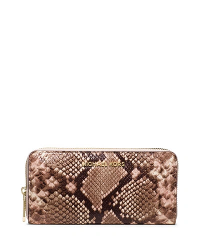 Michael Michael Kors Jet Set Travel Continental Wallet Blossom